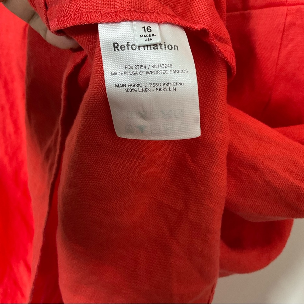 Reformation Red Lace-Up Mini Dress - Picture 8 of 14